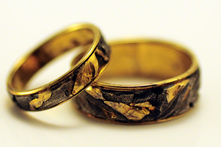 Gold/Silver Scaled Wedding Bands